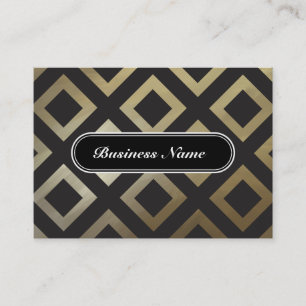 Elegantes goldenes grafisches quadratisches Muster Visitenkarte