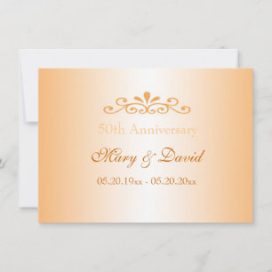 Elegantes goldenes Hochzeitstag Einladung