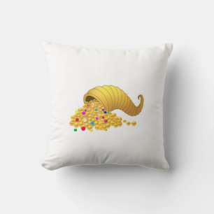Elegantes goldenes Horn von viel Kissen