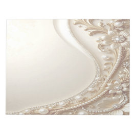 Elegantes goldenes Notizbuch mit Blumendekor Notizblock