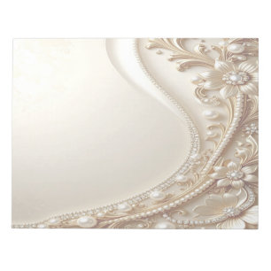 Elegantes goldenes Notizbuch mit Blumendekor Notizblock
