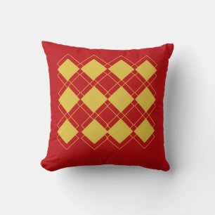 "Elegantes, goldenes Quadrat-Designkissen" Kissen