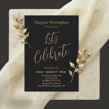 Elegantes goldenes Skript Lass uns den 70. Geburts