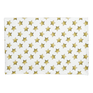 Elegantes goldenes Sternenmuster Kissenbezug