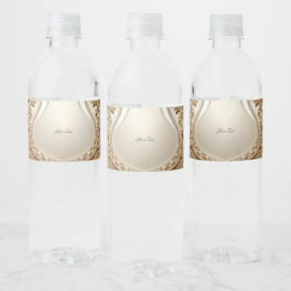 Elegantes goldenes, verziertes Blumen-Wasserflasch