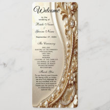 Elegantes goldenes, verziertes florales Hochzeitsp
