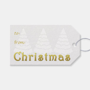 Elegantes goldenes Weihnachten Geschenkanhänger