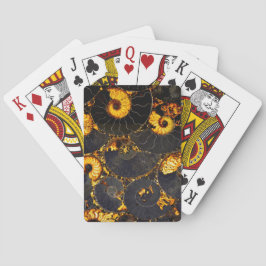 Elegantes, goldfarbenes nautilus Design Spielkarten