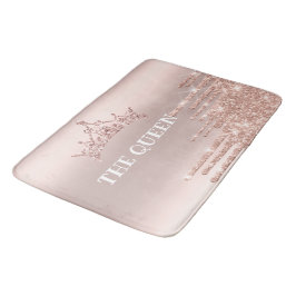 Elegantes goldfarbenes Rosa und glänzende Glitzer Badematte