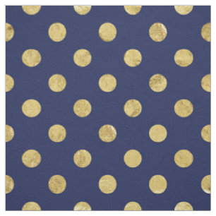 Elegantes Goldfolien-Tupfen-Muster - Gold u. Blau Stoff