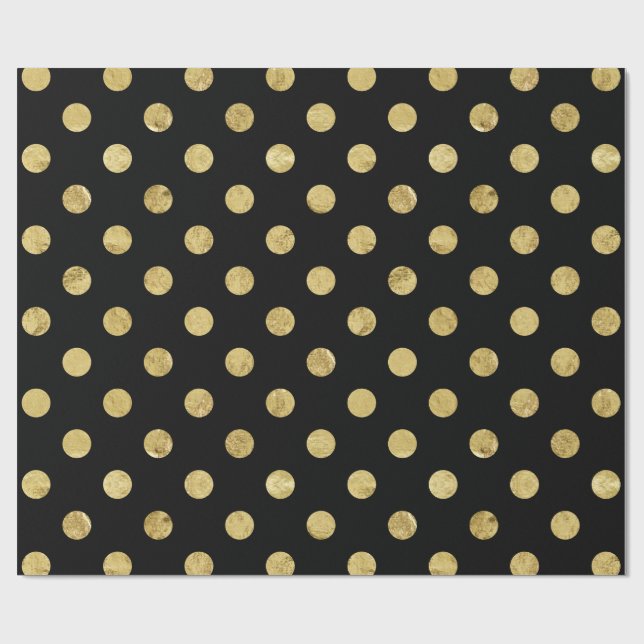 Elegantes Goldfolien-Tupfen-Muster - Gold u. Geschenkpapier (Flach)