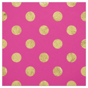Elegantes Goldfolien-Tupfen-Muster - Gold u. Rosa Stoff