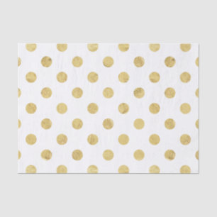 Elegantes Goldfolien-Tupfen-Muster - Gold u. Weiß Seidenpapier