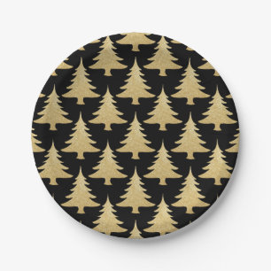 elegantes GoldGlitter Pappteller