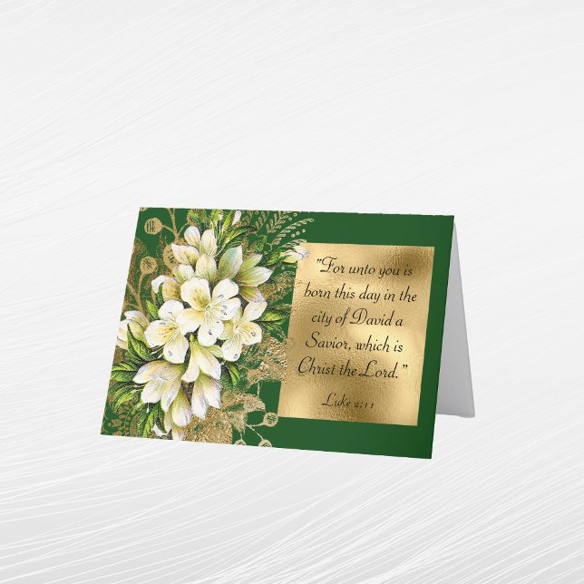 Elegantes goldgrünes Foto Blumenblume Weihnachten (Von Creator hochgeladen)