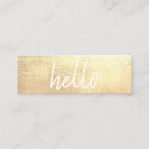 Elegantes Goldhallo EventPlanner MiniVisitenkarte Mini Visitenkarte
