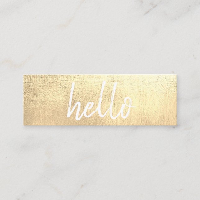Elegantes Goldhallo EventPlanner MiniVisitenkarte Mini Visitenkarte (Vorderseite)