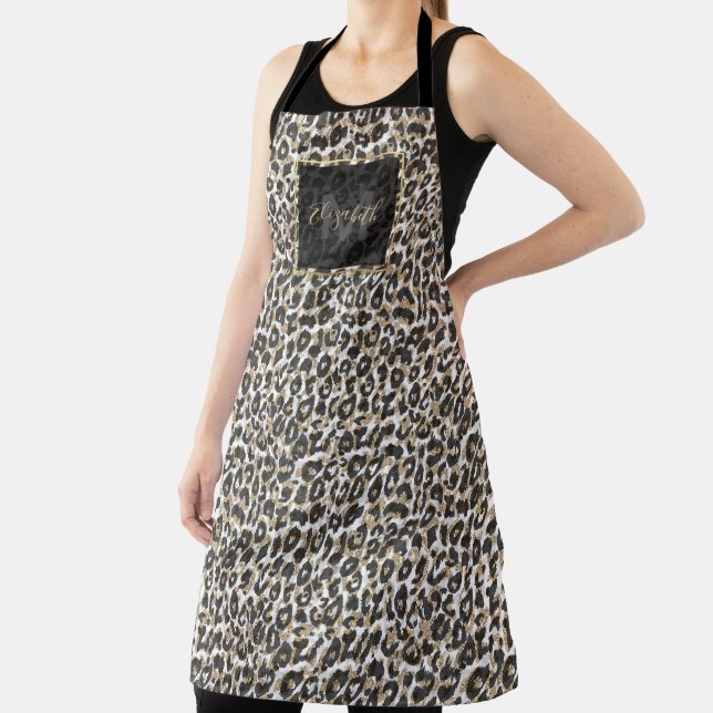 Elegantes Goldleopardenmuster Schürze (InSitu)