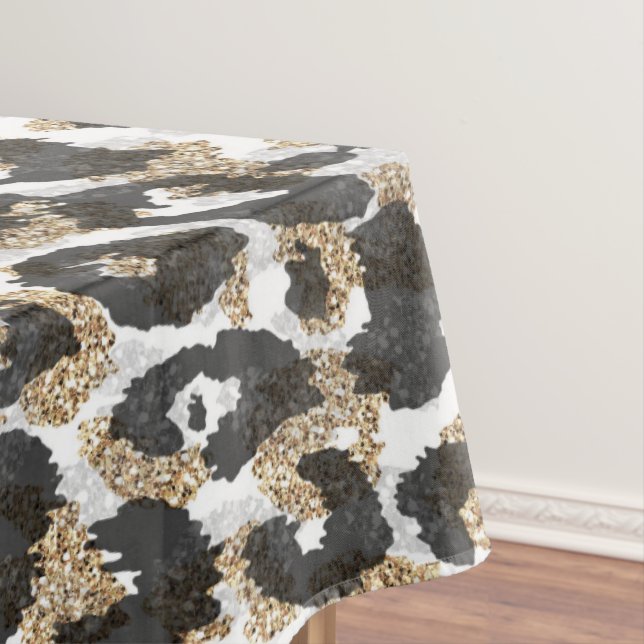 Elegantes Goldleopardenmuster Tischdecke (Beispiel)
