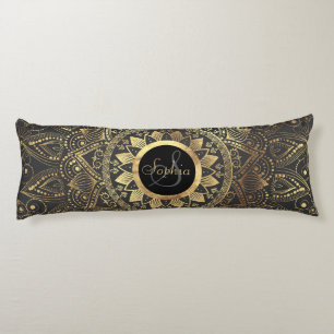 Elegantes Goldmandala-Kunstwerk Seitenschläferkissen