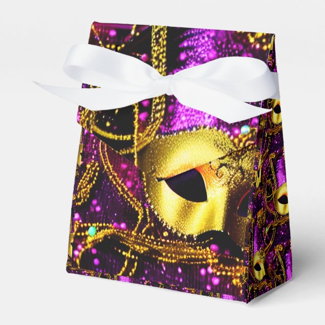 Elegantes Goldmaske-Zelt Geschenkschachtel (Vorderseite)