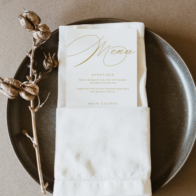 Elegantes Goldmenü Menükarte (Von Creator hochgeladen)