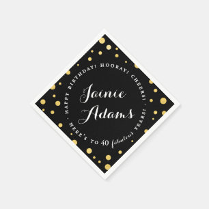 Elegantes Goldpersonalisierte Serviette