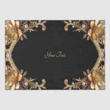 Elegantes Goldrahmen-Tissue-Papier