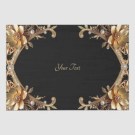 Elegantes Goldrahmen-Tissue-Papier Seidenpapier