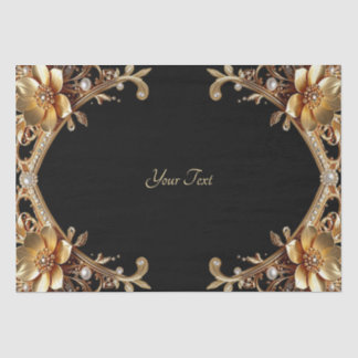 Elegantes Goldrahmen-Tissue-Papier Seidenpapier