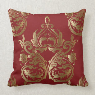 Elegantes Goldrotes dekoratives Kissen