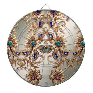 Elegantes Goldschmuck-Blumen-Dartscheibe Dartscheibe