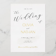 Elegantes Goldschrift-Thema für die Hochzeit von H