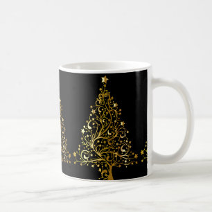 Elegantes Goldschwarz-fröhliche Kaffeetasse