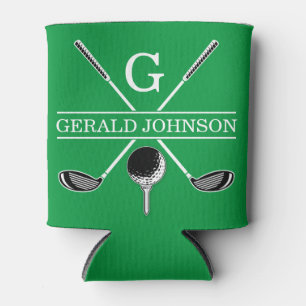 Elegantes Golf Monogram Design Dosenkühler
