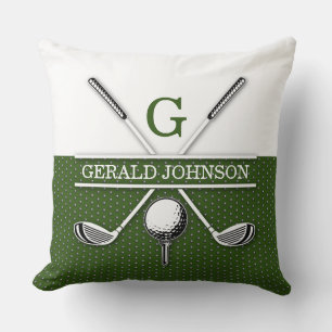 Elegantes Golf Monogram Design Kissen