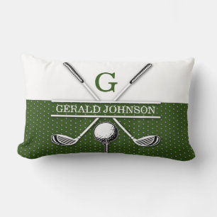 Elegantes Golf Monogram Design Lendenkissen