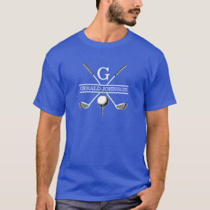 Elegantes Golf Monogram Design T-Shirt