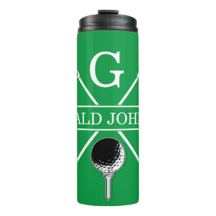 Elegantes Golf Monogram Design Thermosbecher