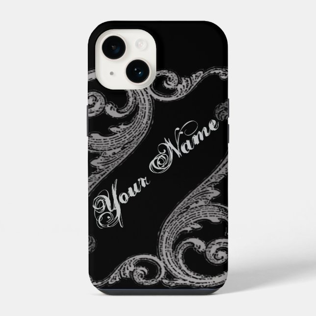Elegantes Goth-Schwung-Design iPhone 6 Hülle (Rückseite)