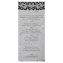 Elegantes Gothic Bat Lace Posh Wedding Menü