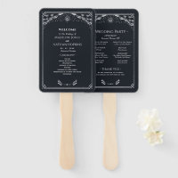 Elegantes Gothic Silver Tarot Hochzeitsprogramm