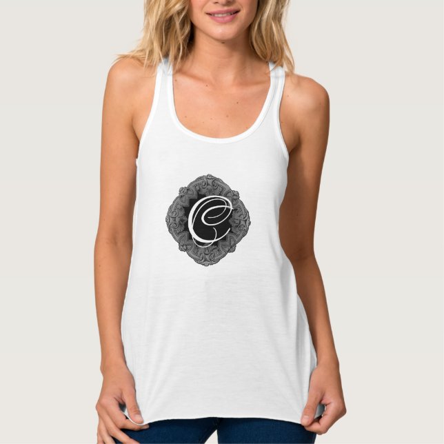 Elegantes gothisches Initial Tank Top (Vorderseite)