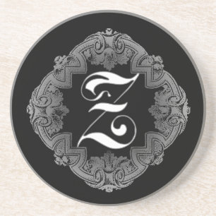 Elegantes gothisches Initial Z Getränkeuntersetzer
