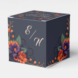 Elegantes gotisches florales einfaches Monogramm d Geschenkschachtel