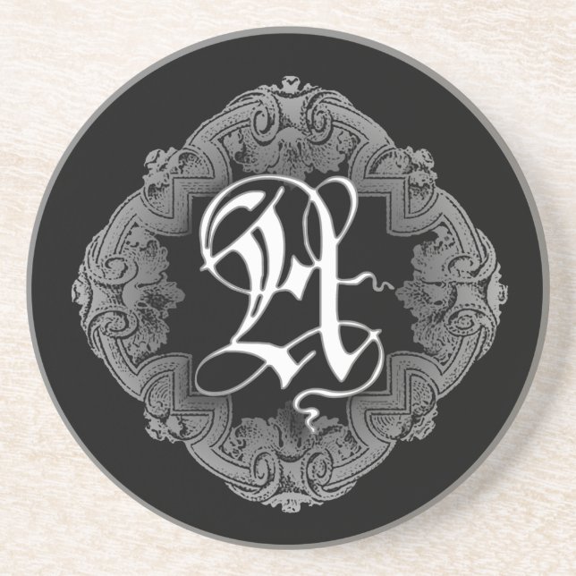 Elegantes gotisches Initial A Untersetzer (Vorne)