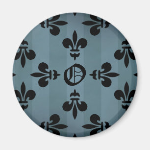 Elegantes gotisches viktorianisches Monogramm O Magnet