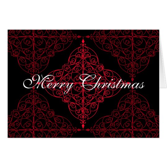 Elegantes gotisches Weihnachtsdekorativer Entwurf Karte
