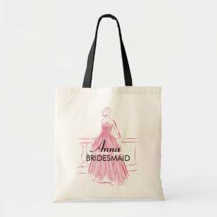 Elegantes Gown Brautparty Personalisiert Tote Bag Tragetasche