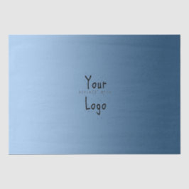 Elegantes Gradient Blue mit individuellem Logo Seidenpapier